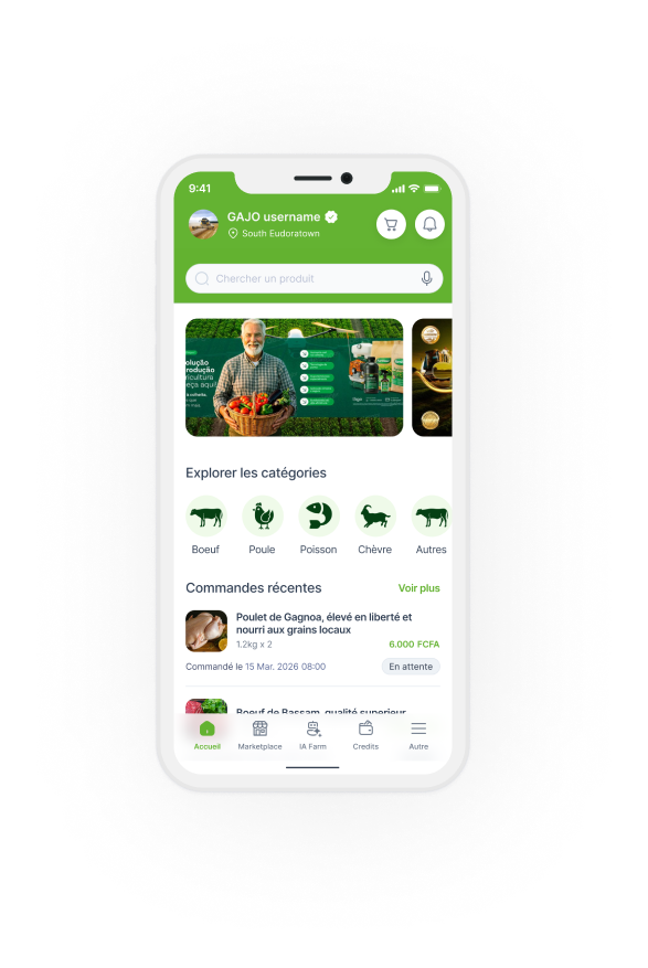 Application Open Farm sur mobile